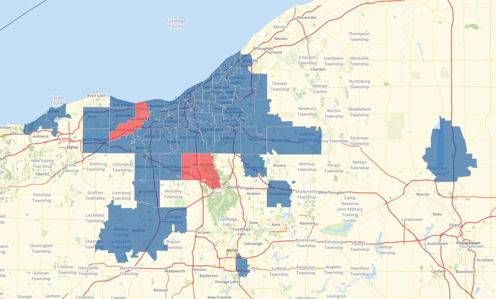 Saturate Cleveland Progress Map